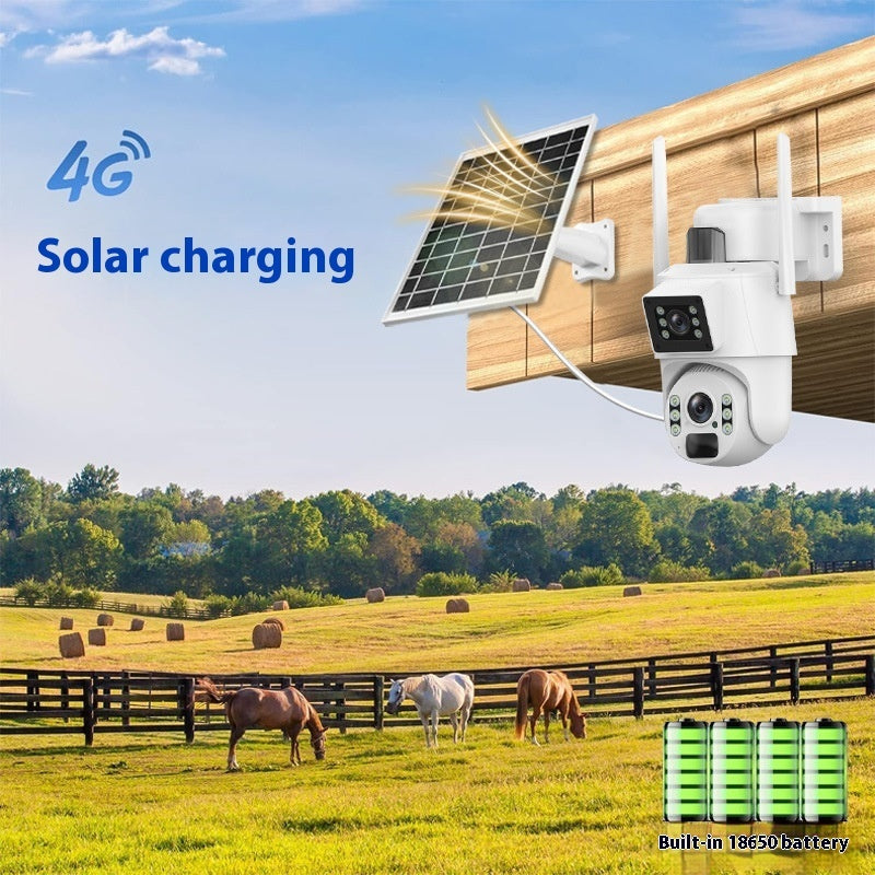 Solar Wireless Camera – 6MP Full Color Night Vision Outdoor Security Camera with 10x Zoom
