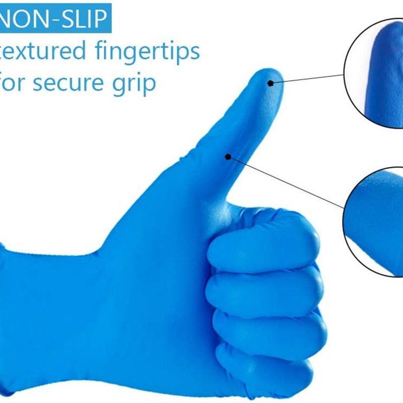 4mil Nitrile Exam Gloves 100 Pack – Heavy-Duty Powder-Free Latex-Free Disposable Gloves for Medical, Dental & Food Use