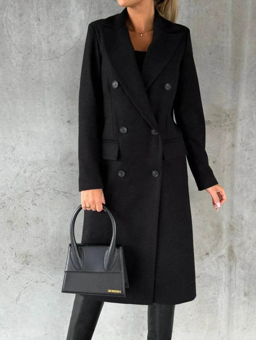 Classy Fashion Long Winter Coat Office Workwear for ladies Long Blazer overcoat