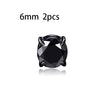 Unisex Zircon Magnetic Ear Clip – No Piercing Rhinestone Stud Earring in 6mm & 8mm
