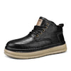 TPESO Retro Mid-Top Boots for Men – Chunky Sole Lace-Up Casual Ankle Boot