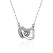Connected Hearts: Sterling Silver Star/Heart/Cat Pendant Necklace