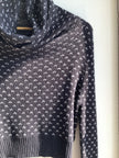 BDG Black & White patterned crop Turtleneck Sweater