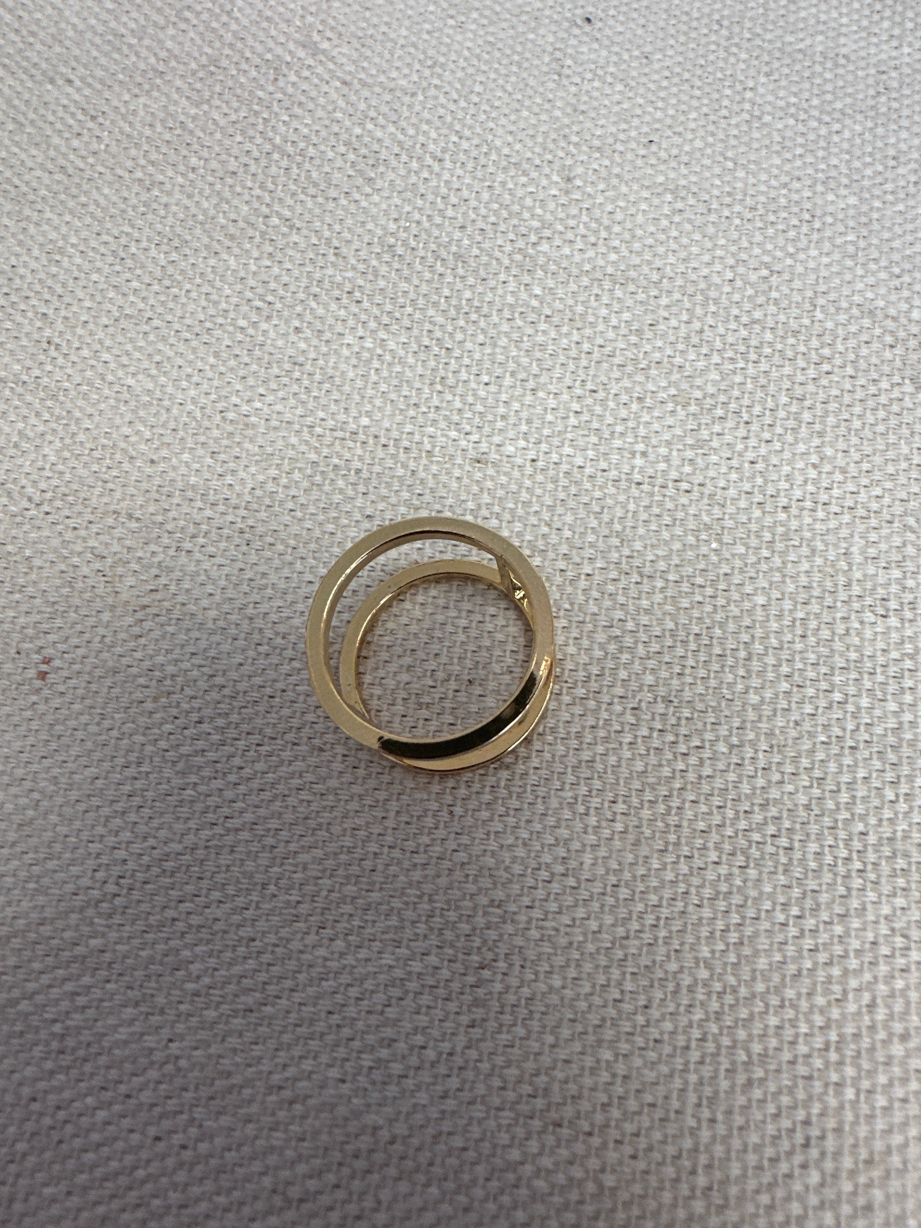 Standout Boutique Double Bar 18 K Gold Bond Ring