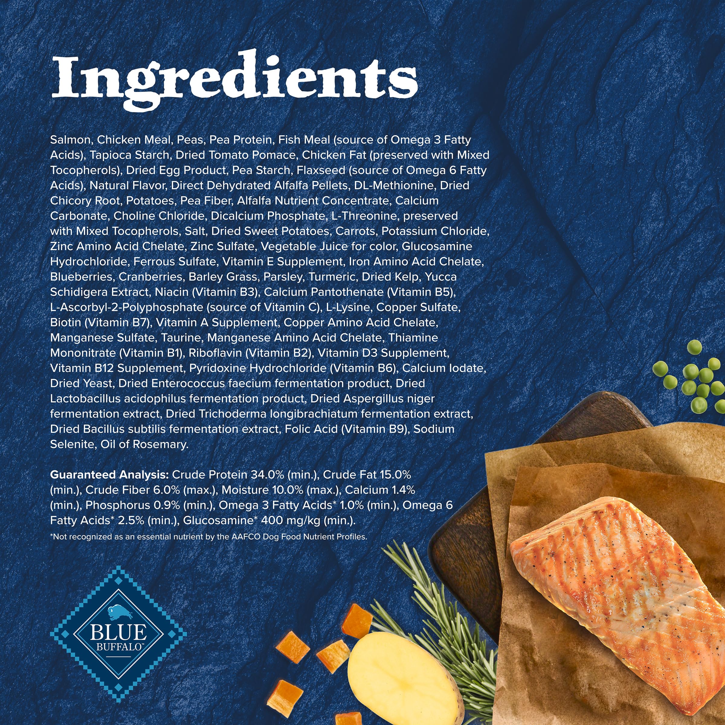 Blue Buffalo Wilderness with Salmon High Protein Grain Free Dry Dog Food for Adult Dogs, 34% Protein, Supports Immunity with Antioxidant-Rich LifeSource Bits 10.8 Kg/24lbs Bag 🍁 All In One Marketplace Canada