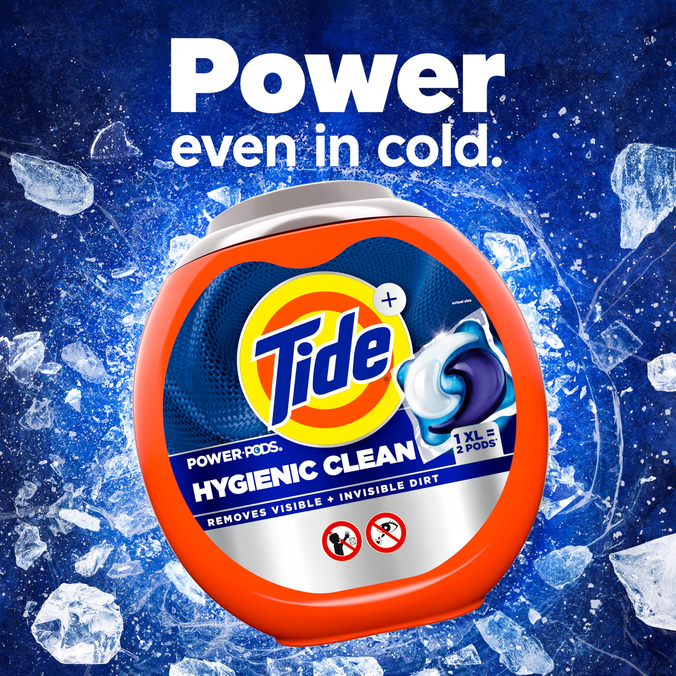 Tide Hygienic Clean Power PODS Laundry Detergent Pacs, Original Scent, 63 Count, Removes Visible and Invisible Dirt, laundry soap detergent pacs 🍁 All In One Marketplace Canada