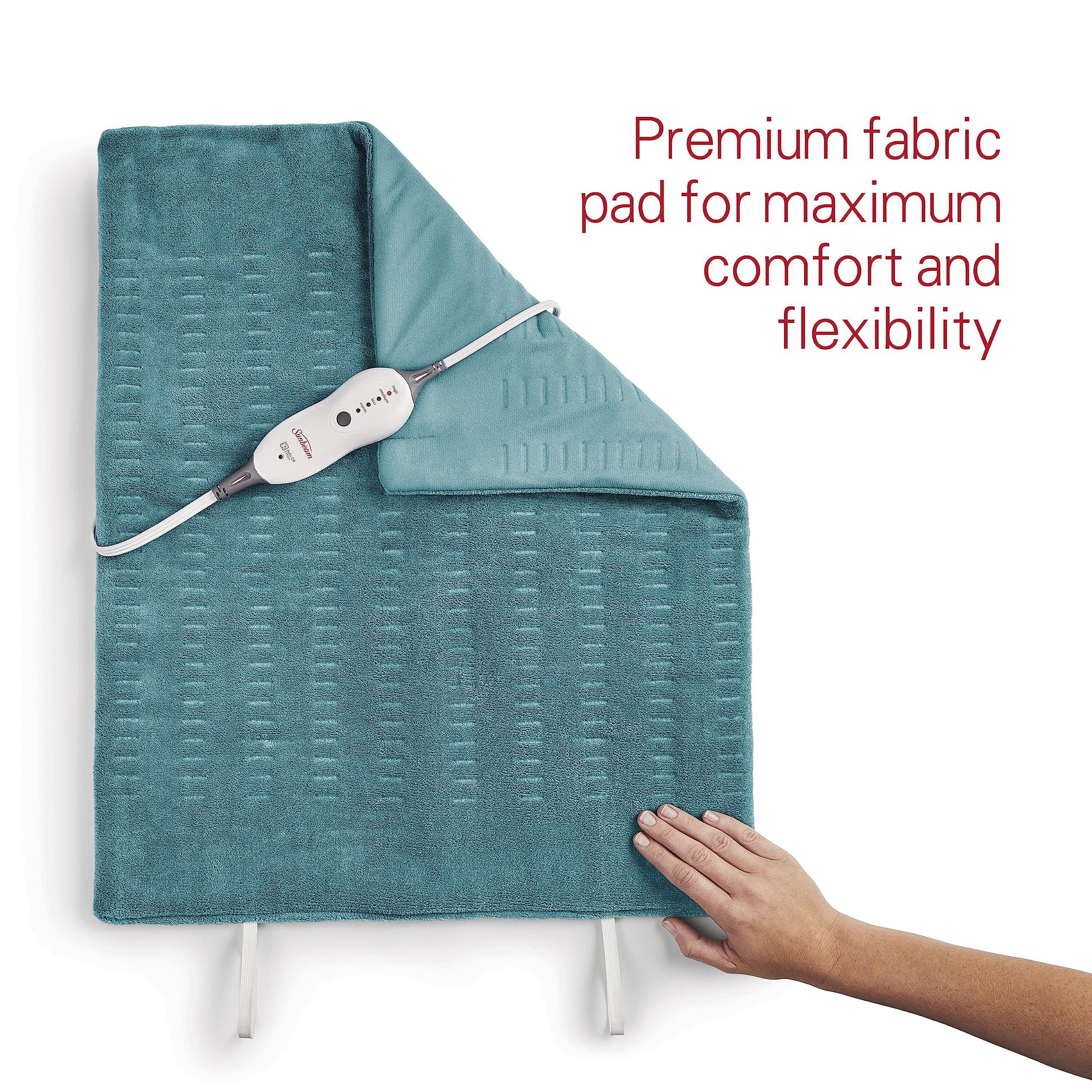 Sunbeam Premium XXL Size Heating Pad with Compact Storage | Electric Heating Pad for Back Pain & Larger Muscle Groups | 4 Heat Settings | 2 Hour Auto Shutoff | Moist Heat Option | 20 x 24 inch 🍁 All In One Marketplace Canada