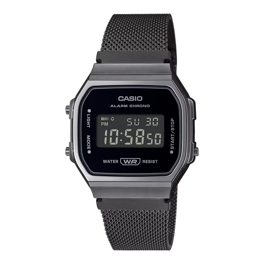 CASIO Iconic Go Retro Gunmetal case And Black | A168WEMB-1B