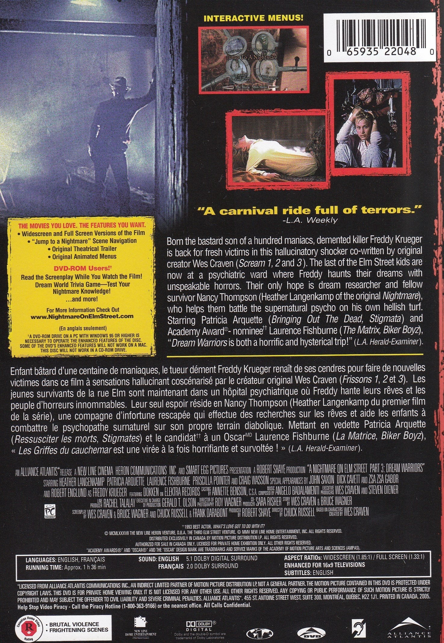 A Nightmare On Elm Street 3: Dream Warriors - DVD (Used)