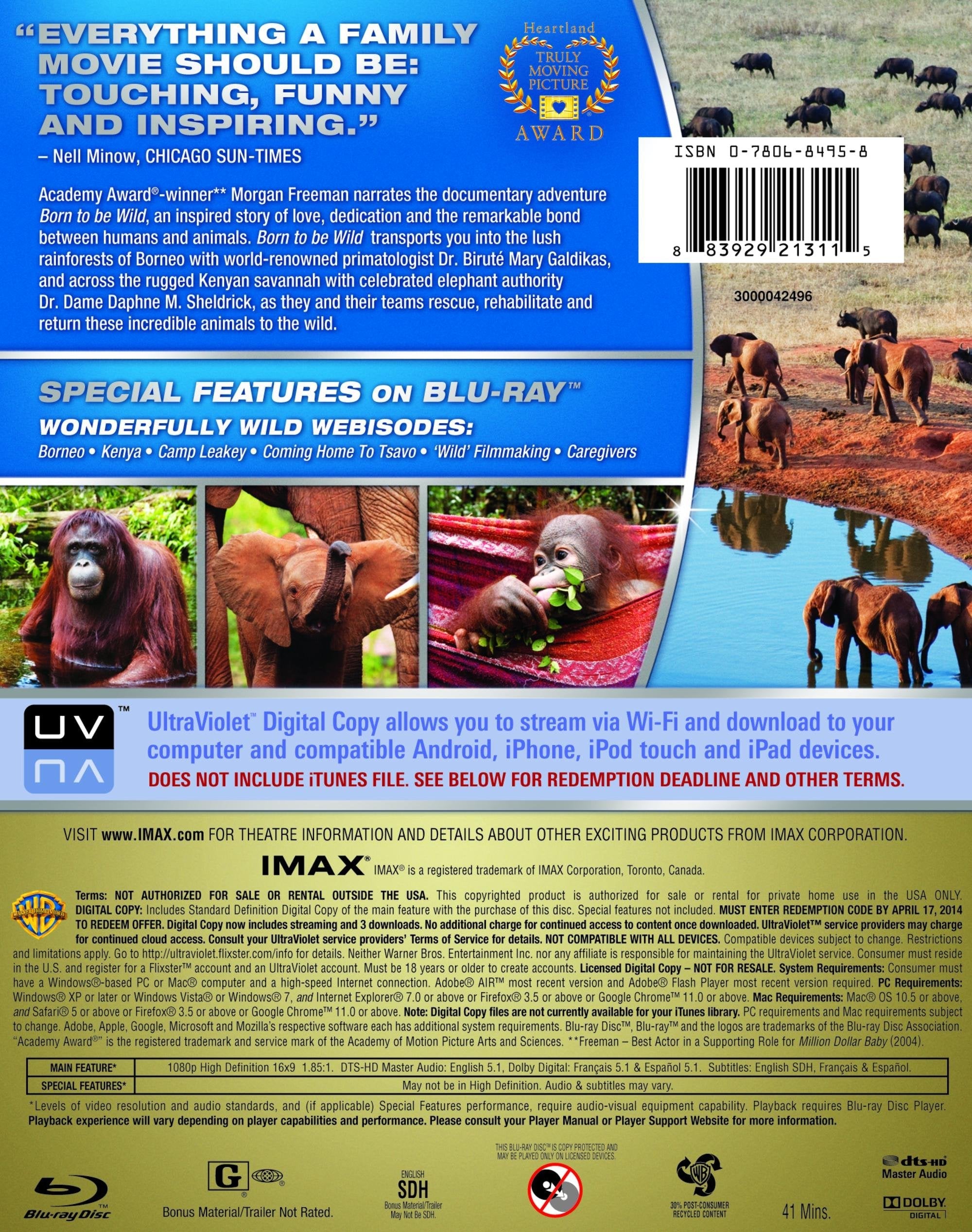 NEW Imax - Born To Be Wild (Blu-ray)