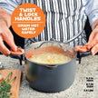 Gotham Steel 5 Quart Stock Pot with Strainer Lid, Nonstick Coated Ceramic Pot, Soup Pot, Pasta Pot with Strainer Insert, Cooking Pot with Lid and Twist Lock Handles, Dishwasher Safe, 100% Toxin Free 🍁 All In One Marketplace Canada