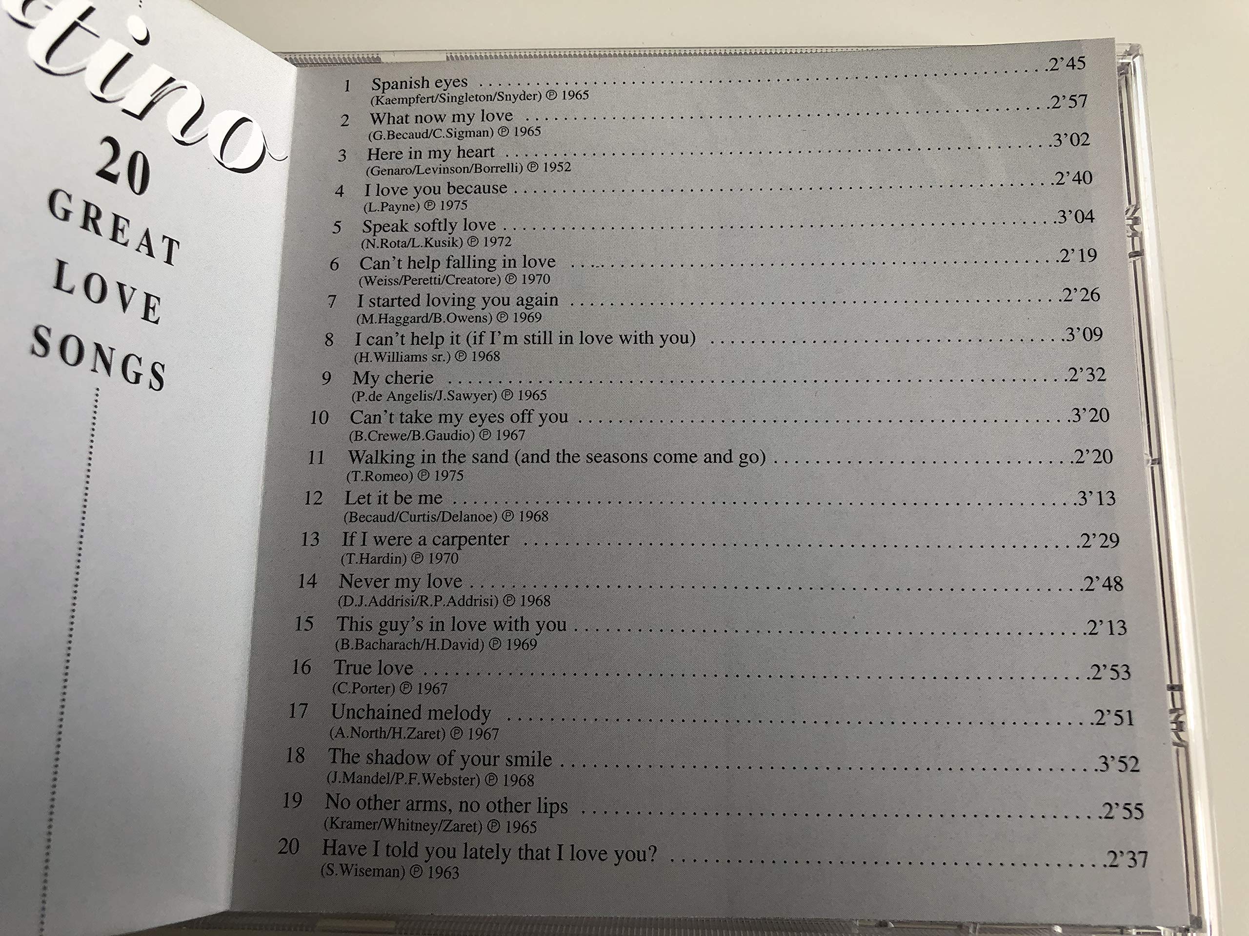 20 Great Love Songs
