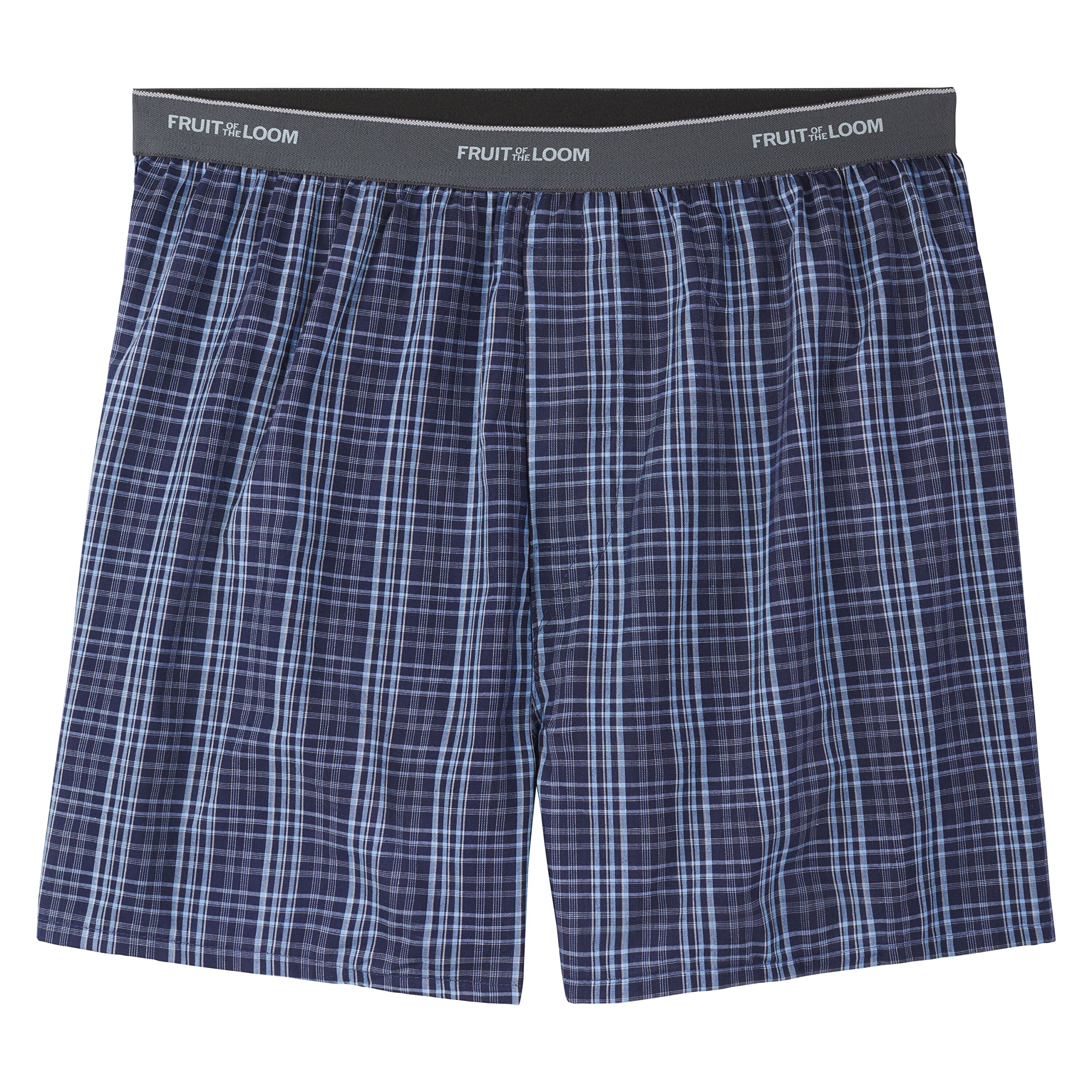 Fruit of the Loom Men's 5 Pack Exposed Waistband Assorted, Blues Boxer, Size Large 🍁 All In One Marketplace Canada