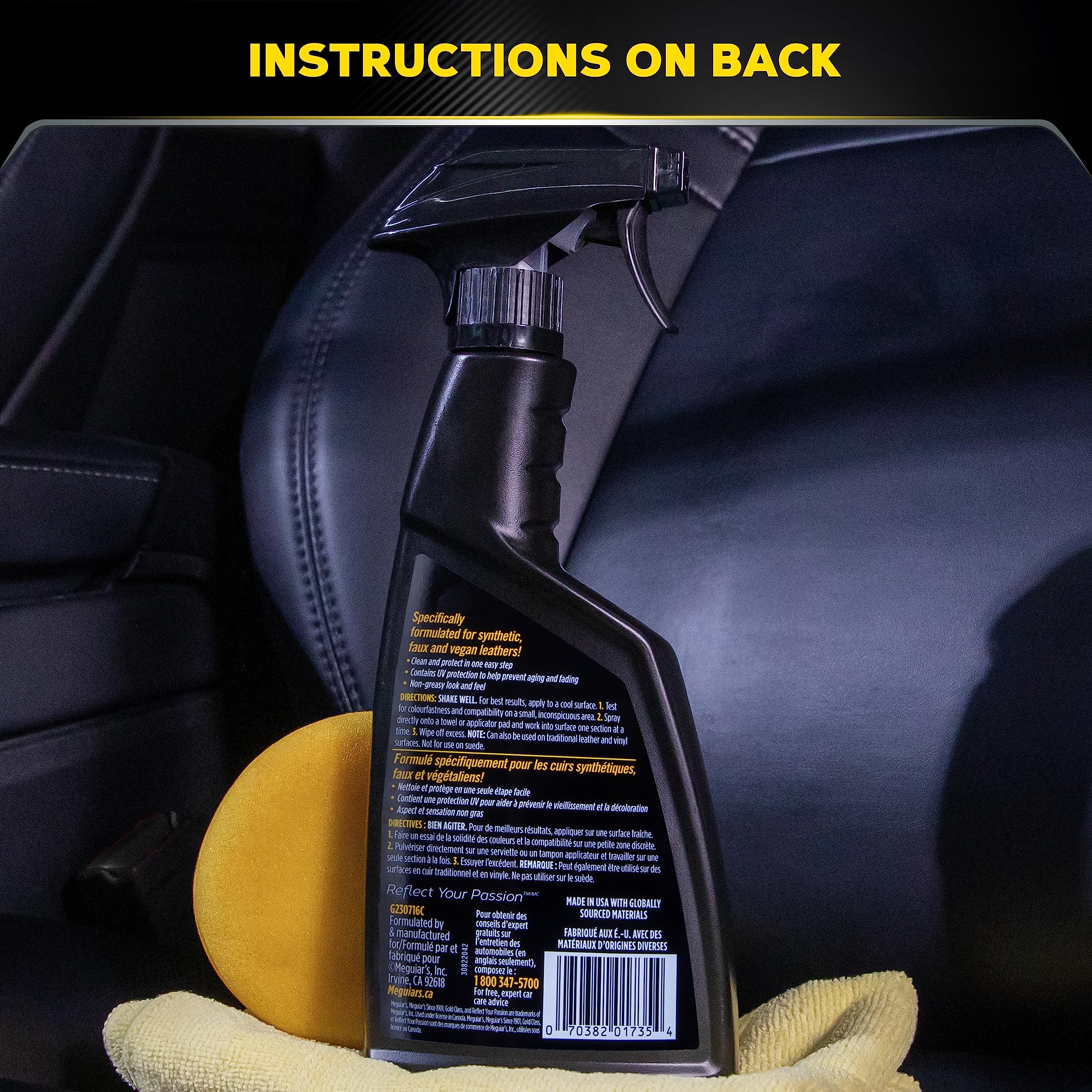 Meguiar's Gold Class Synthetic Leather Cleaner & Conditioner - G230716C - 15.2 oz 🍁 All In One Marketplace Canada
