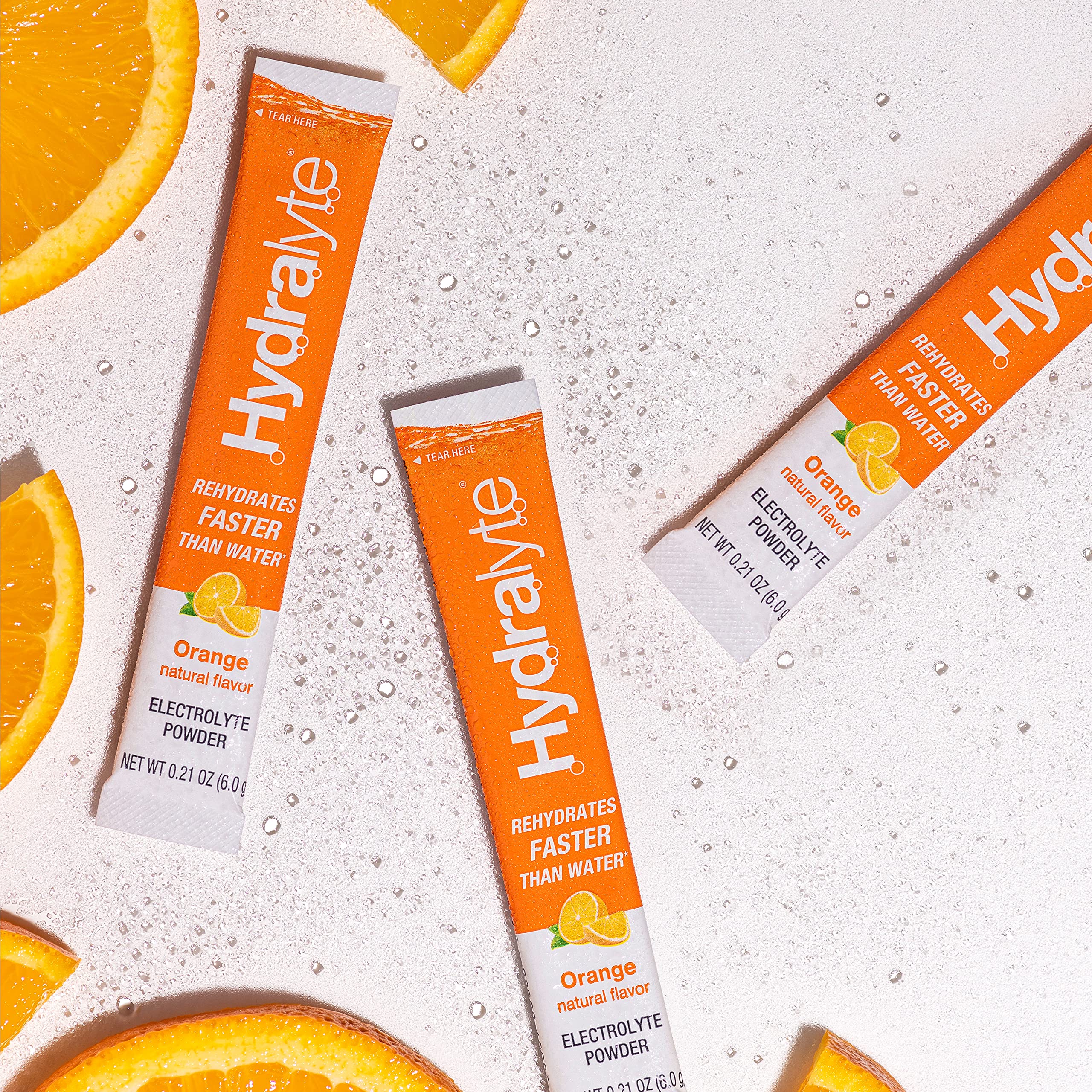 HydraLyte Electrolyte Powder, Low Sugar Electrolyte Packets Designed for Rapid Hydration, Safe Hydration for All Ages - Made with All Natural Ingredients, 36 Servings, Orange Flavour 🍁 All In One Marketplace Canada