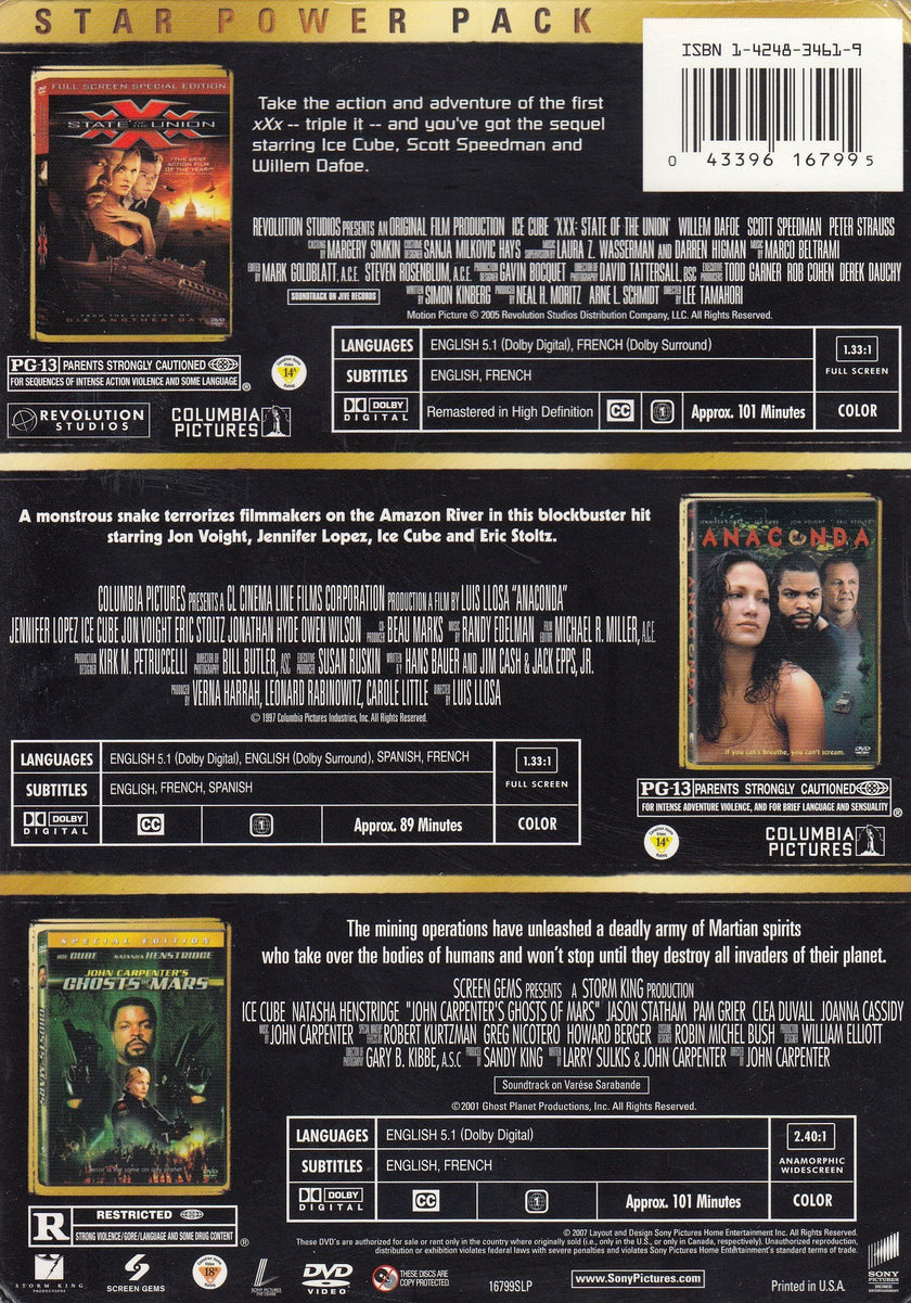 Star Power Pack-XXX State of the Union/Anaconda/Ghosts of Mars / DVD