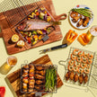 SHIZZO Grill Basket Value Set, Barbecue BBQ Grilling Basket , Stainless Steel Large Folding Grilling baskets With Handle, Portable Outdoor Camping BBQ Rack for Fish, Shrimp, Vegetables, Barbeque Griller Cooking Accessories, Gift, Gifts for father, dad, hu