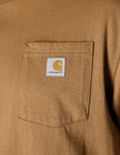 Carhartt Men's Loose Fit Heavyweight Short-Sleeve Pocket T-Shirt (Also Available in Big & Tall), Brown, Large 🍁 All In One Marketplace Canada