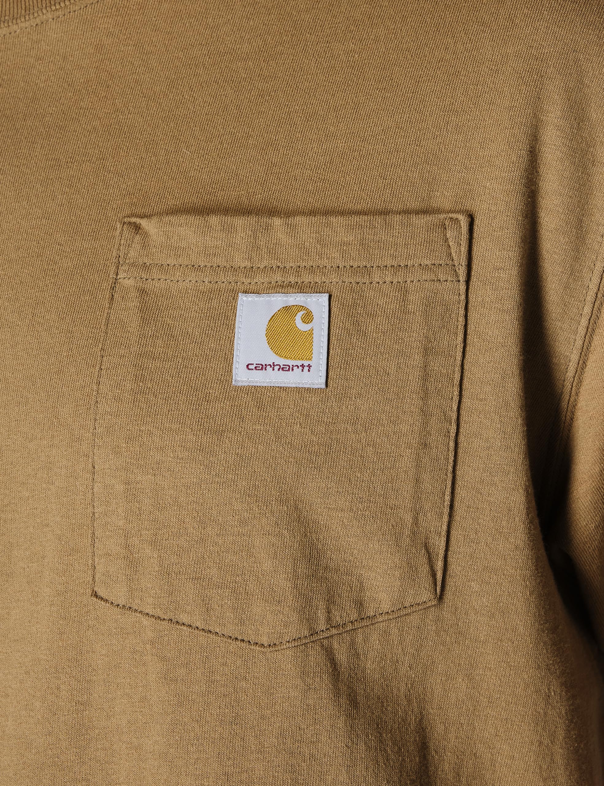 Carhartt Men's Loose Fit Heavyweight Short-Sleeve Pocket T-Shirt (Also Available in Big & Tall), Brown, Large 🍁 All In One Marketplace Canada