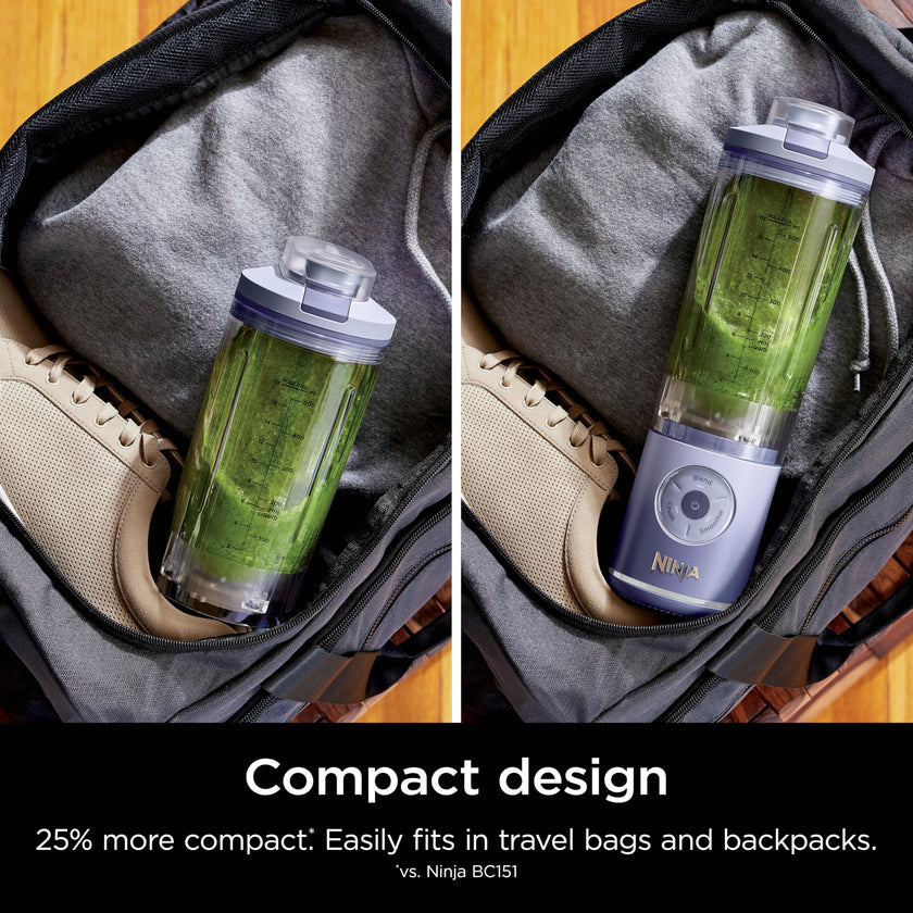 Ninja Blender, Blast Max, Cordless, Personal Blender for Smoothies, Frozen Drinks, Ice Crush, 22 oz. Removable Vessel, Leakproof Lid, BPA-Free, Dishwasher Safe, Auto-iQ Technology, Lavender, BC251CLD 🍁 All In One Marketplace Canada
