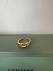 Standout Boutique 3 Links 18K Gold Bond Adjustable Ring