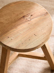 Tabouret rond vintage en teck