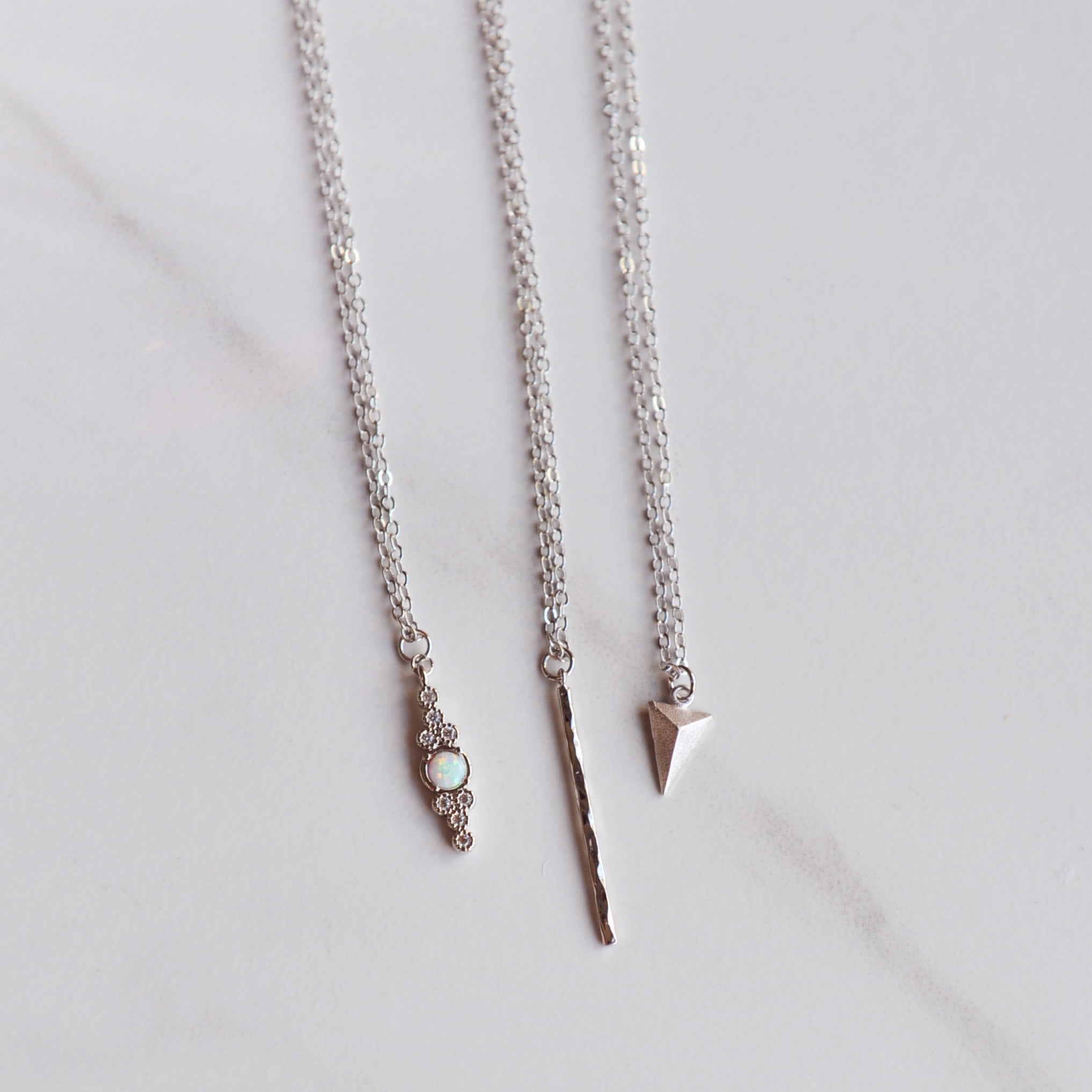 CLAIRE, Dainty Minimalist Geometric Everyday Necklace