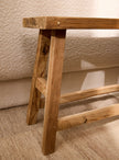 Banc en teck recyclé LEON-90cm