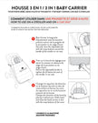 3-In-1 Multifunction Cover For Car Seat, Stroller, And Baby Carrier In Chanterelle