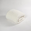 White Ribbed King Sized Bed Blanket