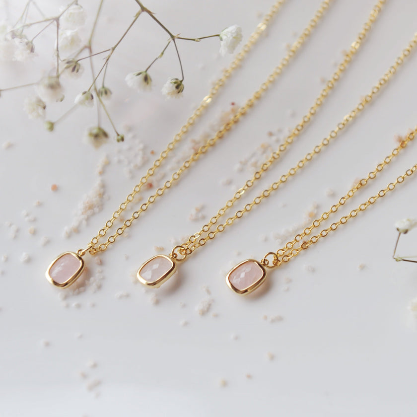 Faceted Gemstone Necklace