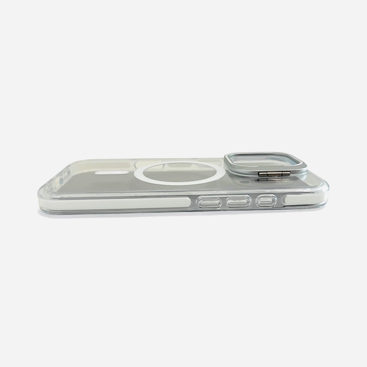 iPhone 15 clear MagSafe camera stand case