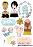 Karin Joan Die Cut Block Missees Collection 148x210mm 20 SH nr.03
