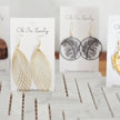 Noor Black Tropical Leaf Drop Earrings 