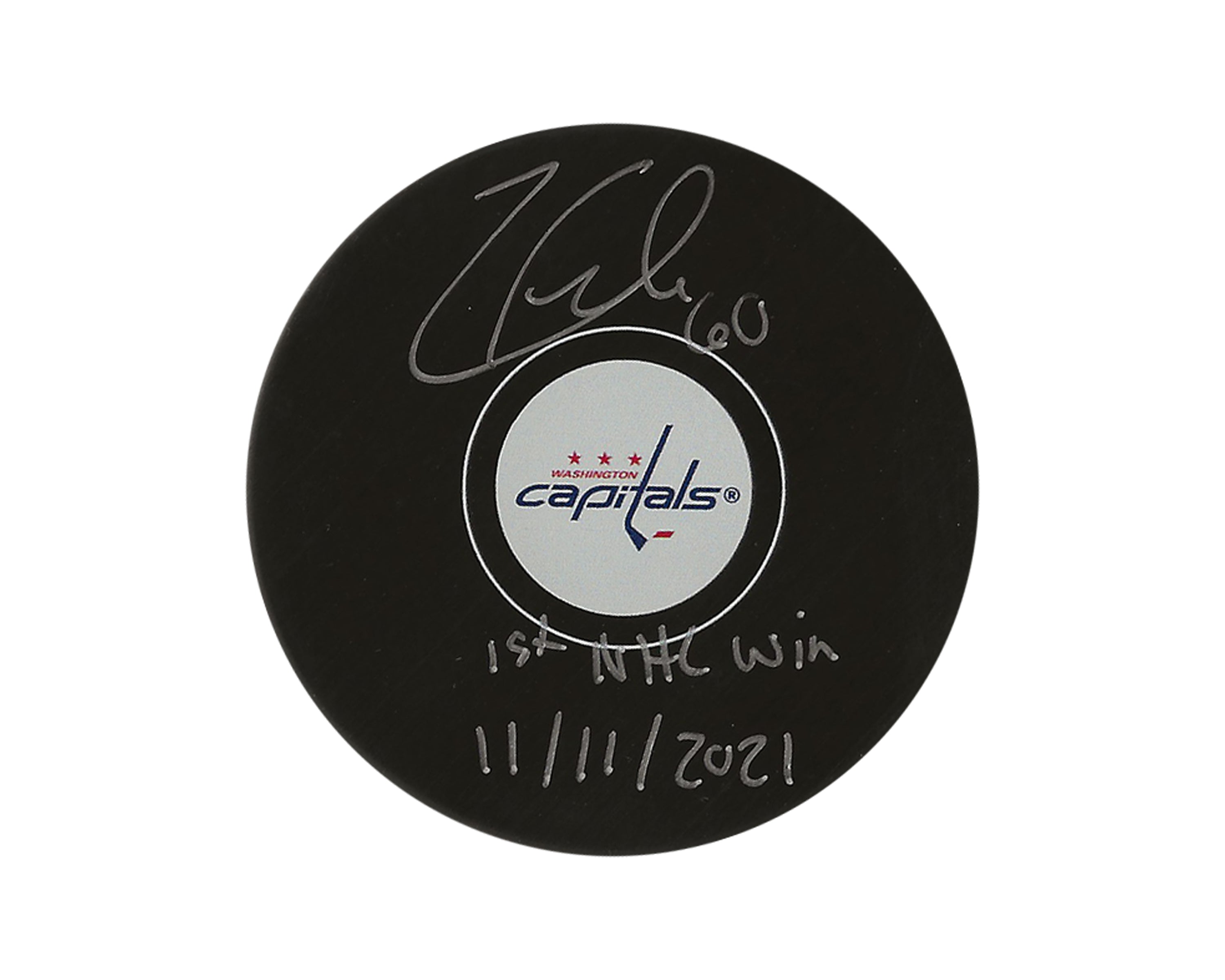 Zach Fucale Autographed Washington Capitals Autograph Model Puck Inscribed 