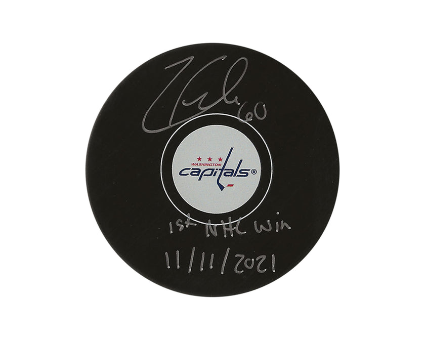 Zach Fucale Autographed Washington Capitals Autograph Model Puck Inscribed 