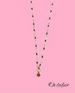 Heart Stone Necklaces in gold - various birthstone colours