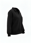 Ella Luxeflow - Long Sleeve Polo In Black