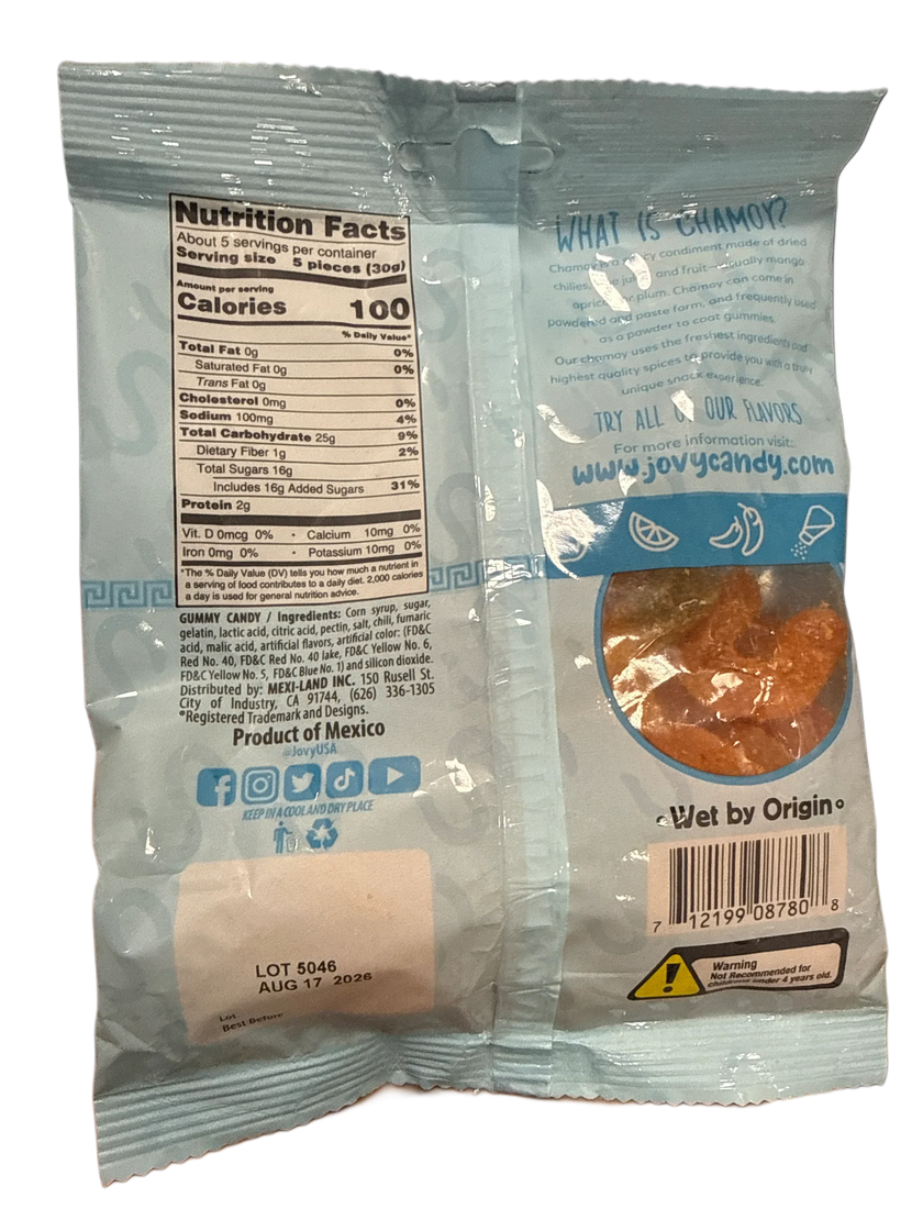 Chamoy Spicy Worms Mixed Fruit Gummy Candy 141.7G - Mexico Edition