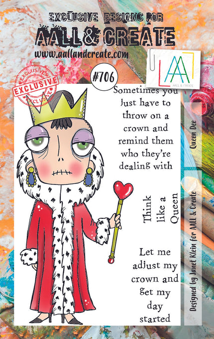 AALL and Create - A7 Clear Stamp Set - Queen Dee