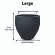 Aba Black Cement Planter (Multiple Sizes)