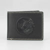 Men’s Cow Leather Wolf Embossed Bifold Wallet