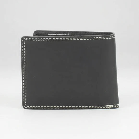 Men’s Cow Leather Wolf Embossed Bifold Wallet