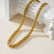 Style ABBOT: Interwoven Oval Hoop Chunky Necklace