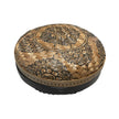 Black Round Henna Rattan Box