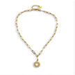 Style ABIGAIL: Contemporary Link Chain Necklace with Ornate Star Burst Pendant