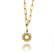 Style ABIGAIL: Contemporary Link Chain Necklace with Ornate Star Burst Pendant