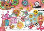 ABM Die-Cut Designer Paper Pad Sunny Days Art By Marlene 210x148x8mm 20 Sheets