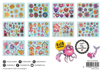 ABM Die-Cut Designer Paper Pad Sunny Days Art By Marlene 210x148x8mm 20 Sheets