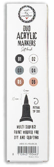 ABM Duo Acrylic Markers Browns Essentials 3 PC